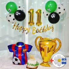 스마일파티 축구 생일 풍선 파티 세트, 1세트, 11세
