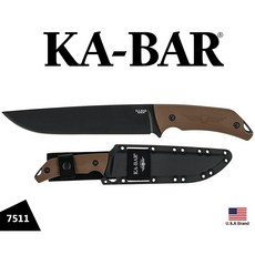 美國Ka-Bar直刀Jarosz Camp Turok 4.8mm厚刃1095高碳鋼棕色握柄附刀鞘, 1個, 棕色