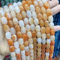 10X14MM 드럼 배럴 모양 천연석 다채로운 마노 루즈 스페이서 참 DIY 팔찌 목걸이 액세서리, 01 10X14MM about 13pcs, 10 6