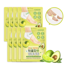 소프리스발 뒤꿈치필링 마스크 8매 특수 에어쉘 구조 발뒤꿈치 두꺼운 각질 잔각질 토탈케어 고보습영양, 8개입, 1개, 18g