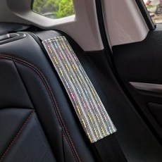 汽車安全帶護肩套 編織粗花安全帶保護套, 糖果黑護肩套1個, 1個