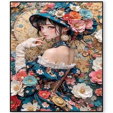 슈슈보석십자수 즐거운 취미 중형 40X50 패브릭형, NA005, 1개