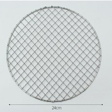 SSZ 구이용 스텐 원형 미니 석쇠 24cm, 1개, 격자형