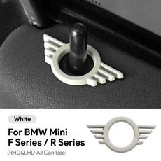 1조각 금속 미니 쿠퍼 원 S F55 컨트리 맨 자동차 도어 핀 윙 엠블럼 배지 데칼, 02 white 1pc