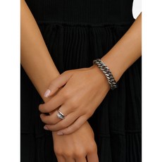 니알라야주얼리 청키 쿠반 체인 브레이슬릿