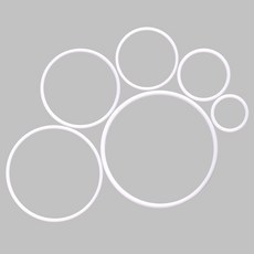 플라스틱 원형링(2개) [4045] / 마크라메 드림캐쳐 리스 만들기 재료, 185mm, 2개