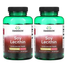 스완슨 대두 레시틴 1.2g 소프트젤 90 정, 90정, 2개