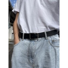 【UYK】韓系經典款百搭方頭皮帶 無孔皮帶 現貨推薦 時尚男士必備