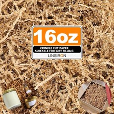 Linsiron 크링클 컷 종이 조각 필러 1.2kg(2.6파운드) (1.2kg(41온스) 잔디 쿠션 종이 스트리머 선물 상자 가방 바구니 필러 크리스마스 결혼식 생일 수, Kraft
