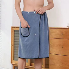 남성용 4중 잠금 샤워가운 70 x 150 cm, 블루포켓, 1개