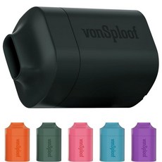 VonSploof 연기 및 냄새를 가두는 개인용 에어 필터 - 사용하기 쉽고 오래 지속되는 교체용 스모크 필터 최대 500회 이상 사용 가능 친구와 당신을 위한 냄새 제거, 그레이 케이스 + 재활용 가능한 필터 1개