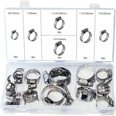 SWORDFISH 31280 26pc 스테인리스 호스 클램프 구색, 1개