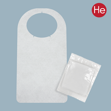 HE 더바른 일회용 앞치마 개별포장 1매 접이식 식당용 고깃집 손님용 부직포 방수 요양원, 1개