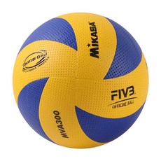 MIKASA MVA300 PU 貼皮排球 5號成人比賽訓練球 運動會 中考專用 室内外通用 防爆, 1個, MVA300藍黃