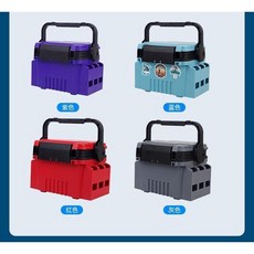 【台灣熱銷Top1】路亞釣箱 釣魚工具箱 插竿 可坐 加厚海釣 路亞多功能釣箱 路亞盒 釣具箱 釣魚箱 路亞箱 活餌桶, 升級加厚加固路亞箱【灰色】可坐人,中號+立杆器*1+摺疊杯架（送貼紙）