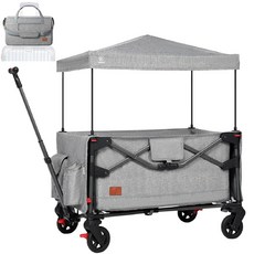 2명의 어린이를 위한 에버 어드밴스드 경량 접이식 여행용 유모차 - 여행 가방 기내 반입 가능한 비행기, Gray