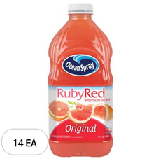 오션스프레이 루비 레드 자몽 드링크, 1.89L, 14개