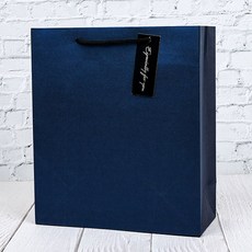 (1개입) 중-네이비 기븐 에밀리쇼핑백 230x100x265mm 종이가방, 포장단위/개 (1개입), 포장단위_개 (1개입), 1개