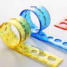 구부러지는 30cm 자 플라스틱 휘어지는 자 학용자, 1개, 그린