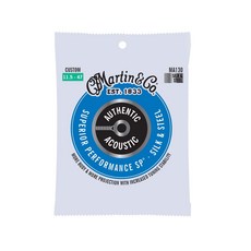 마틴 오센틱 어쿠스틱 기타 스트링 슈페리어 퍼포먼스 커스텀 Martin Authentic Acoustic Guitar Strings Superior Performance Cus, 1개