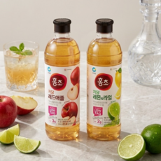 홍초 저당 기능성 레몬라임 1.5L + 레드애플 1.5L, 2개