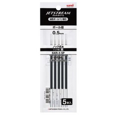 제트스트림 SXN-150 전용 SXR-5 리필심 0.5mm, 블랙, 5개