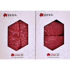 [청송한우] 1++등급 한우안심250g+채끝250g 총 500g 스킨포장 (원산지 국내산), 999개