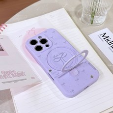 DFMEI 適用蘋果17ProMax液態蝴蝶結圖手機殼iPhone17磁吸支架精孔保護套