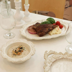 로코코 빈티지 식기 세트 유럽 프랑스 감성 브런치 접시 (예쁜 엔틱 디저트 소품 그릇), 앤틱, D세트(미니플레이트+오발플레이트), 1세트