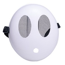 臺灣熱銷 害羞小子麵具 Shy Guy Mask 遊戲影視麵罩 角色扮演 萬聖節道具, 含羞小子面具,均碼, 1個