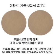 다운라이트 눈부심 차단 필름 고온 내열 방염 차광 스티커 평판등 천장등 눈보호 조명커버, 미황색 2매 지름6CM 내열 양면테이프