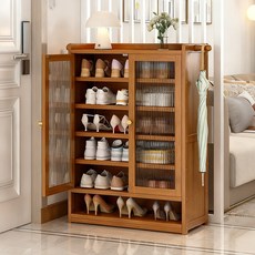 현관 방진 도어형 신발장 거실 대용량 2문 신발장 수납장 현관캐비닛, 7단, F01