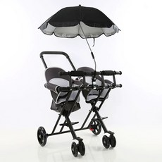 데이희 쌍둥이띠 띠 허리 쌍둥이포대기 듀얼, 그레이풀쿠션+블랙유니버설우산