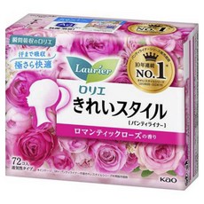 Kao 花王 Laurier Kirei Style護墊 浪漫玫瑰香, 1包, 72片, 14cm