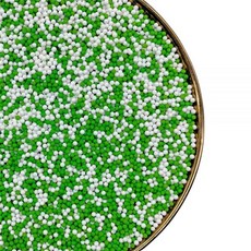 NIPEOR 스프링클 데코 장식 케이크 장식을 위한 파란색 식용 진주 베이킹 아이스크림 쿠키 컵케이크 토퍼 2mm 매트 화이트 설탕 130g4.6oz 1병 연한, 2mm green white, 1개, 130g