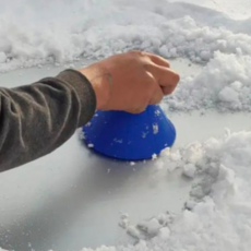 차량 눈 제거기 손쉬운 스노우 제설 차량 스크래퍼 얼음 깔때기 워셔액 차량용 다용도 겨울철 다기능 보조, 블루