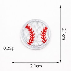 트윈은 스포츠 미니 와펜 열접착 야구공 축구공 리폼 가방 모자 의류 소형 세트