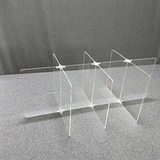 필아크릴 식탁 테이블 식당 구내식당 회의실 투명 가림막(4인석~8인석), 폴리카보네이트3미리
