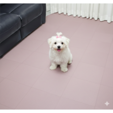 [나도있다] 반려동물 미끄럼방지 흡착 타일 매트 강아지 고양이 슬개골 보호 카페트 (30x30cm) 9P, 9개, 핑크