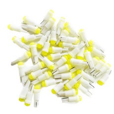 100pcs T5 LED 자동차 대시 보드 1 SMD 라이트 세라믹 경고 표시기 사이드 웨지 Led 악기 전구 DC, 02 하얀색