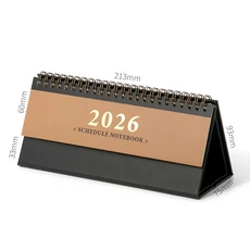 2026년 책상 달력 빈티지 달력 메모 포함 월간 달력 가정 사무실 학교 계획 및 조직용, 1개, 01 A2