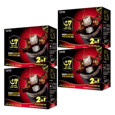 G7 2in1 커피 앤 슈거 인스턴트 커피믹스 내수용, 16g, 15개입, 4개
