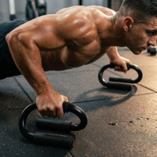 루아른 미끄럼방지 고강도 푸쉬업바, 블랙