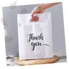 감사 인사 땡큐 비닐 쇼핑백 포장 봉투 카페 음식점 배달 옷가게 매장 포장재, 1개