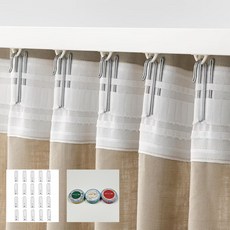 [무료배송]이케아온라인몰 커텐고리 커튼고리 커튼 핀+DASHY행주, 20개 (커튼핀)+DASHY행주1개, 1개