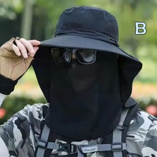 셀럽당 남성 모자 썬캡 썬캡 낚시 등산 아웃도어 선캡 S02066, 블랙B