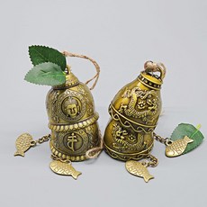 가게용 미니 청동 현관종, B.부처