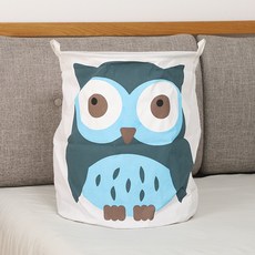 可愛小熊造型摺疊洗衣籃 大容量透氣洗衣收納籃 居家必備, S031-貓頭鷹, 1個