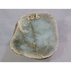 七彩翡翠 翡翠原石 半明料 改口料 局部拋光 546g, 1個