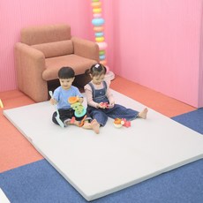 avec 아이매트 올핏 양면 놀이방매트 240x140 빅사이즈 아기 층간소음 유아 거실, 퓨어바닐라